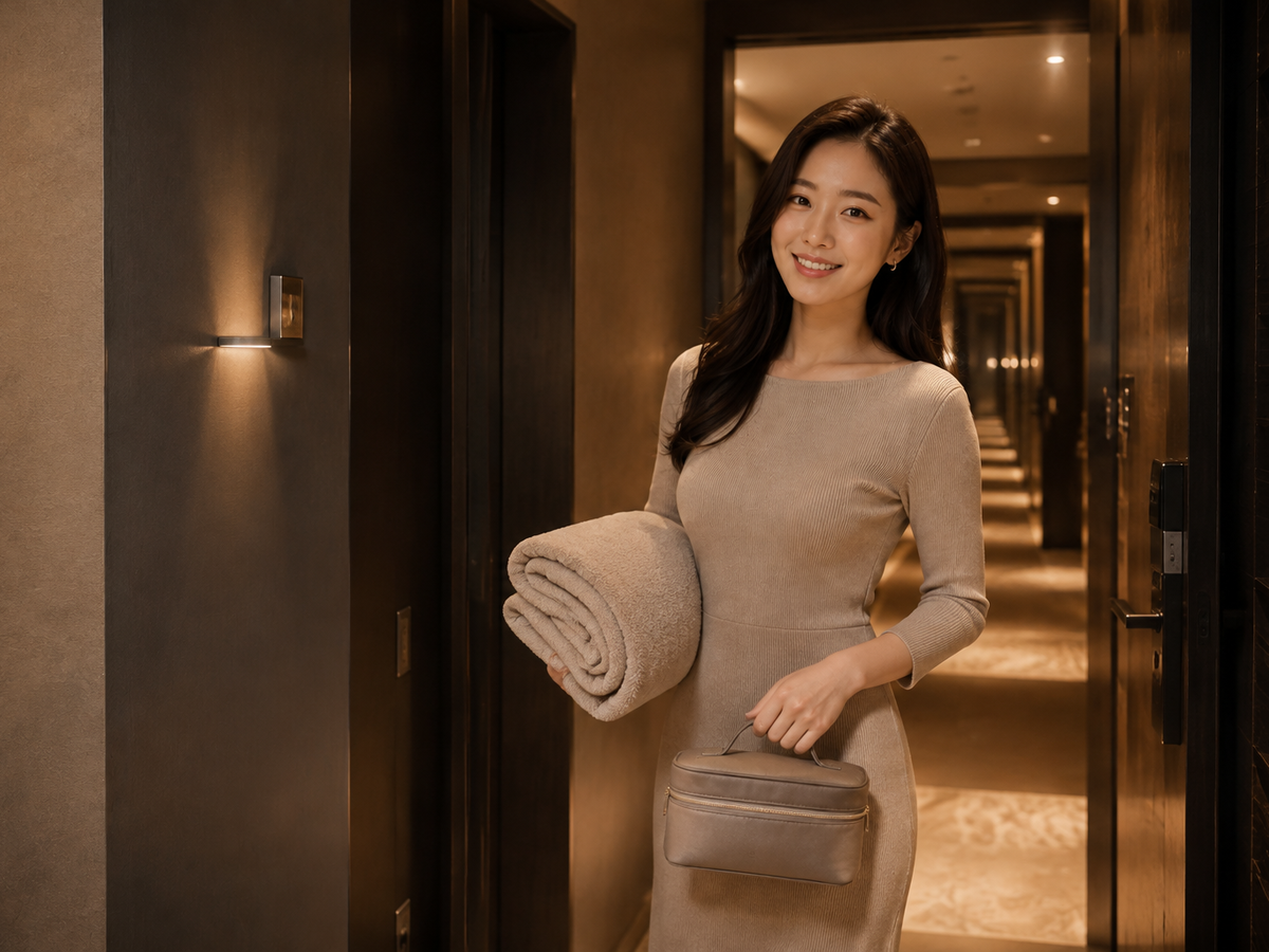 인천 연수구 방문 홈케어 일정을 준비하는 젊은 성인 한국 여성 관리사